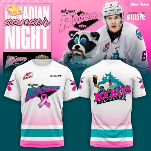 Kelowna Rockets “Paint The Rink Pink” 2025-2026 T-Shirt