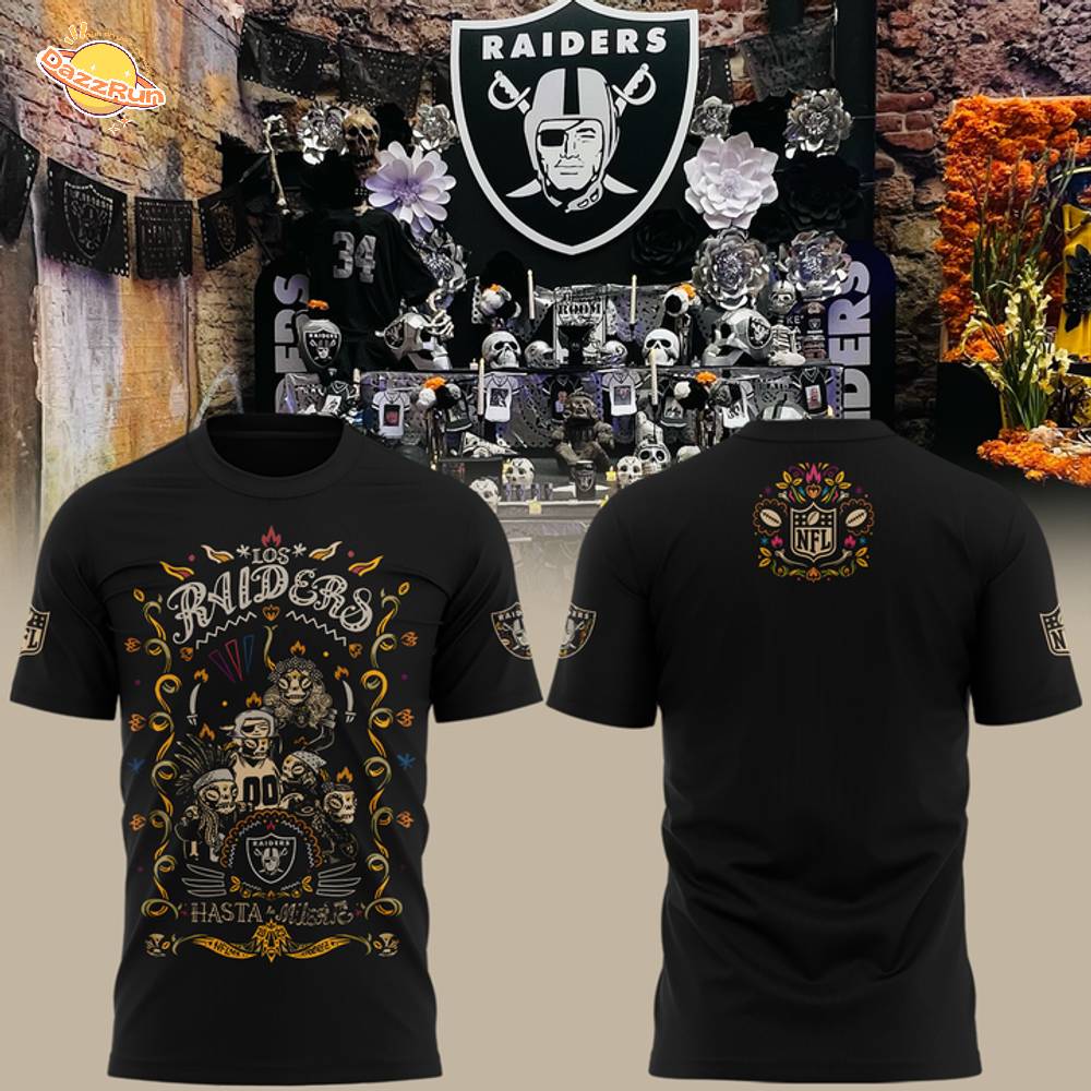 Las Vegas Raiders 2025 "Hasta la Muerte" T-Shirt Las Vegas Raiders 2025 "Hasta la Muerte" T-Shirt