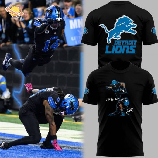 Limited Edition Lions Football SuperBrown & SpiderGibbs 🔥🔥🔥 Black T-Shirt Limited Edition Lions Football SuperBrown & SpiderGibbs 🔥🔥🔥 Black T-Shirt