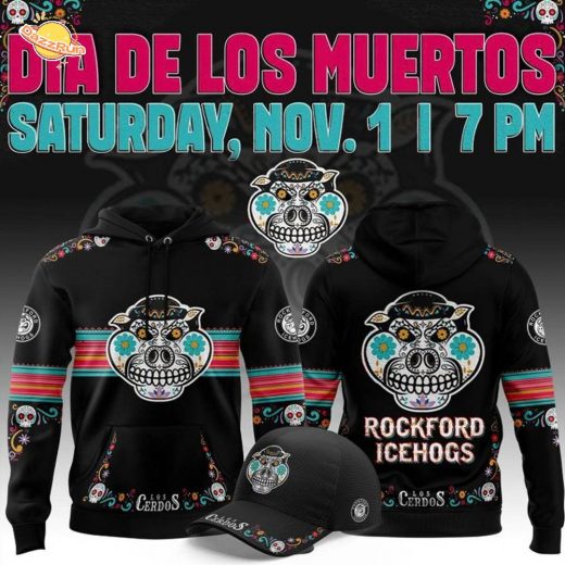 Limited Editions Rockford IceHogs x 2025 Dia de Los Muertos Hoodie