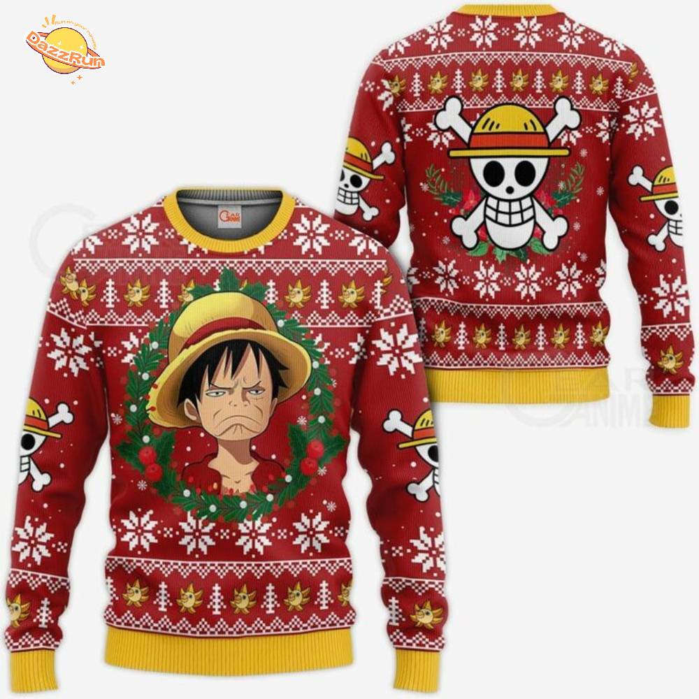 Luffy Ugly Christmas Sweater Luffy Ugly Christmas Sweater