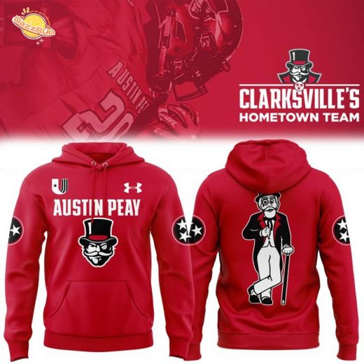Men’s Red Austin Peay Football 2025 Homecoming Throwback Hoodie