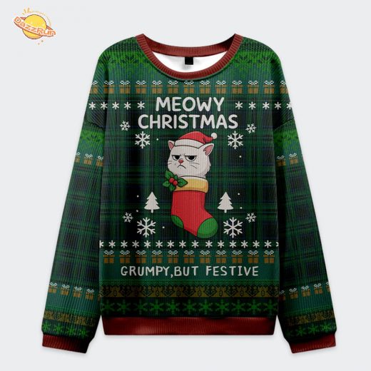 Meowy & Grumpy Festive Christmas Ugly Sweat