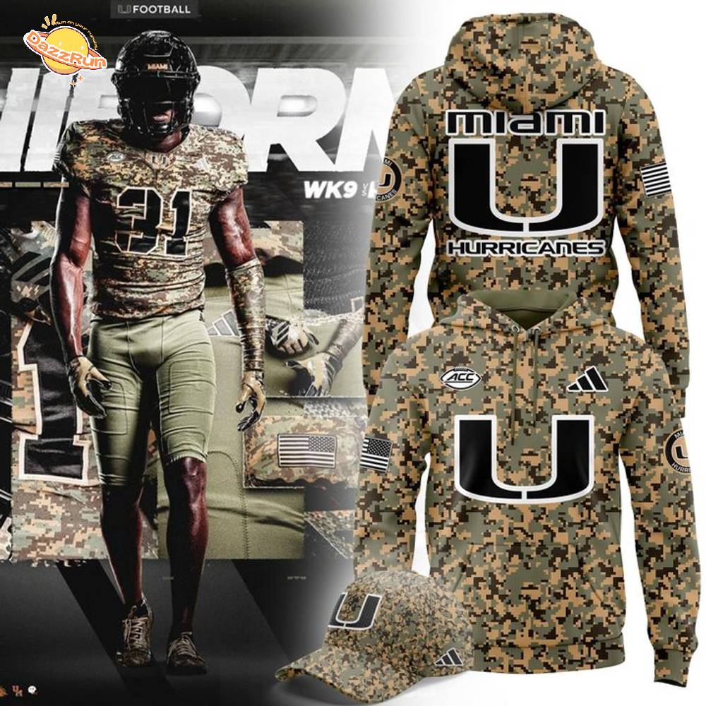 Miami Hurricanes Football Military Camo Mode Hoodie 2025 Miami Hurricanes Football Military Camo Mode Hoodie 2025