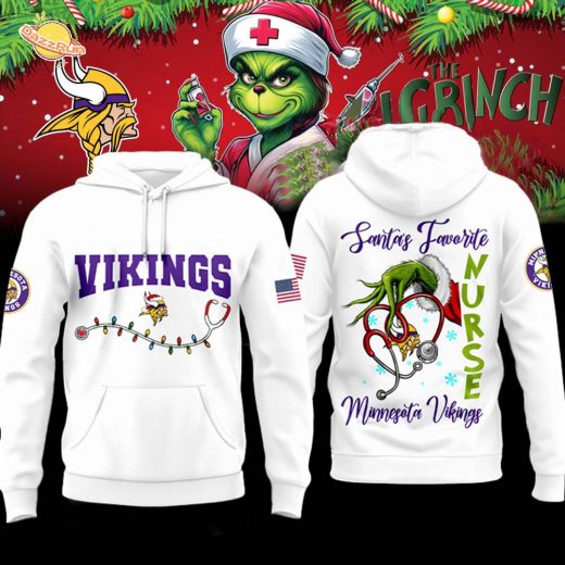Minnesota Vikings x Christmas Grinch Nurse Night Specical 2026-3D Unisex Hoodie Minnesota Vikings x Christmas Grinch Nurse Night Specical 2026-3D Unisex Hoodie