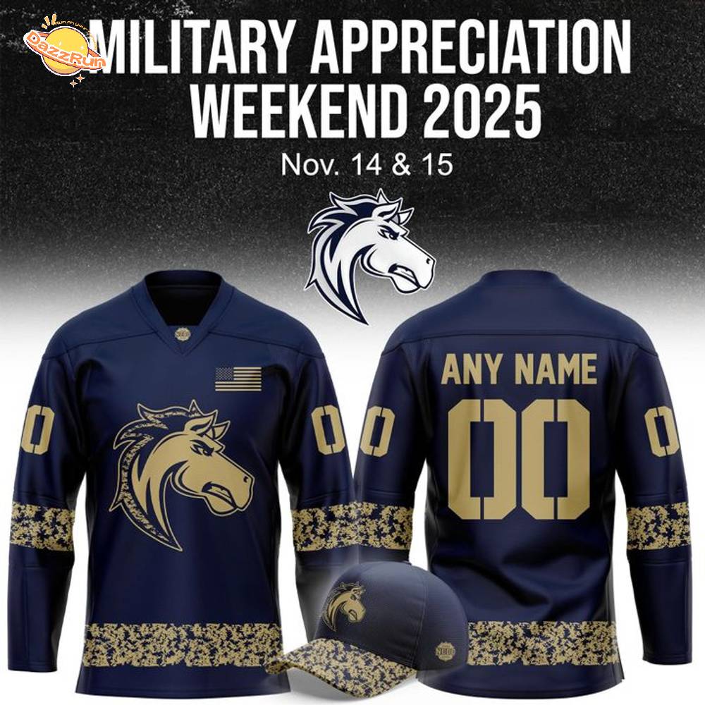 Ogden Mustangs '' Military Night '' Hockey Jersey 2025 Ogden Mustangs '' Military Night '' Hockey Jersey 2025