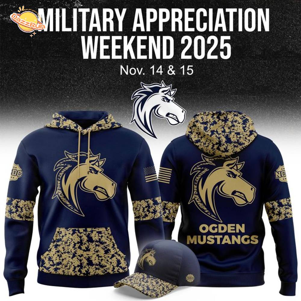 Ogden Mustangs '' Military Night '' Hoodie 2025 Ogden Mustangs '' Military Night '' Hoodie 2025