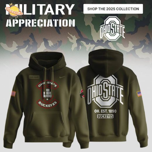 Ohio State Buckeyes 2025 Military Appreciation Custom Hoodie