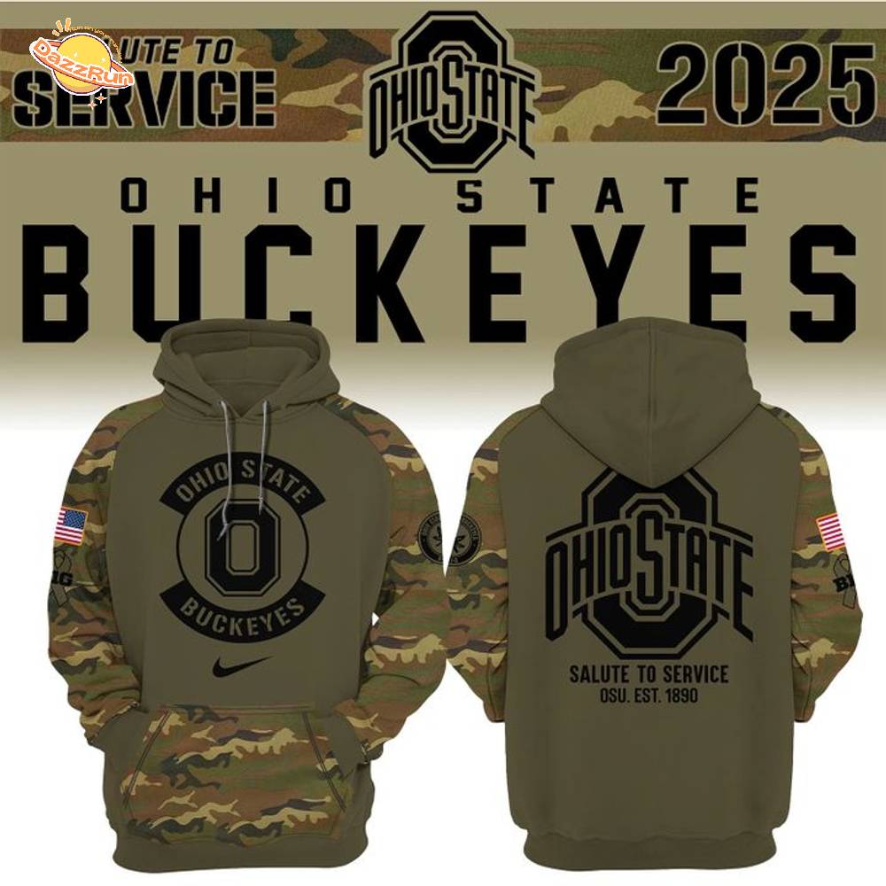 Ohio State Buckeyes Salute to Service Hoodie 2025 Ohio State Buckeyes Salute to Service Hoodie 2025