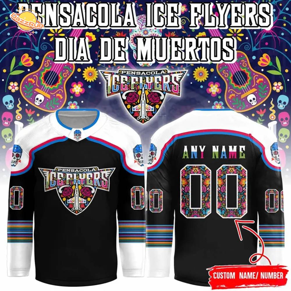 Pensacola Ice Flyers "November 1 at our Day of the Dead Night" Hockey Jersey Pensacola Ice Flyers "November 1 at our Day of the Dead Night" Hockey Jersey
