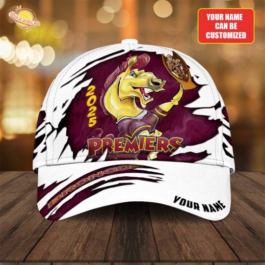 Personalized Brisbane Broncos 2025 Premiership Classic Cap