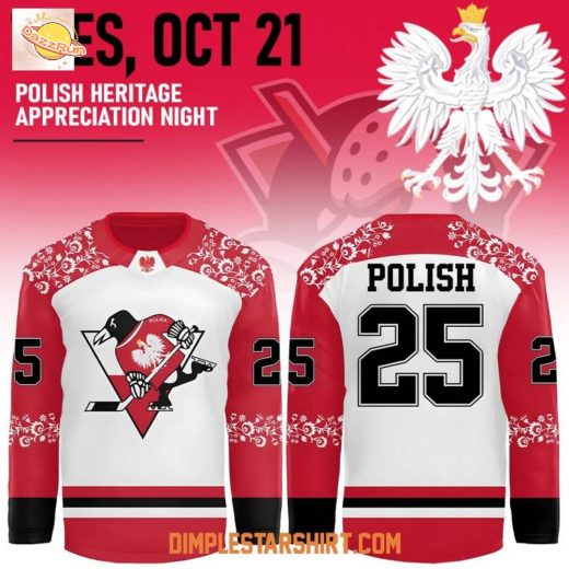 Pittsburgh Penguins x Polish Heritage Appreciation Night 2025 Hockey Jersey