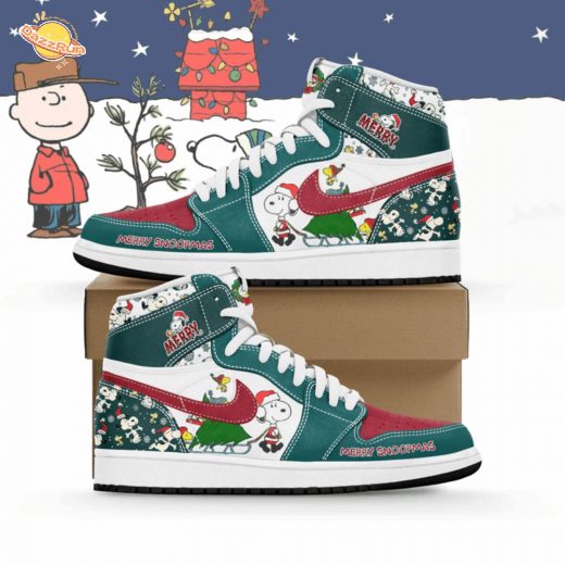 Snoopy Christmas AJ1 High Sneakers Shoes Snoopy Christmas AJ1 High Sneakers Shoes
