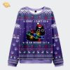 Black Cat Drinking Tea Christmas Ugly Sweat