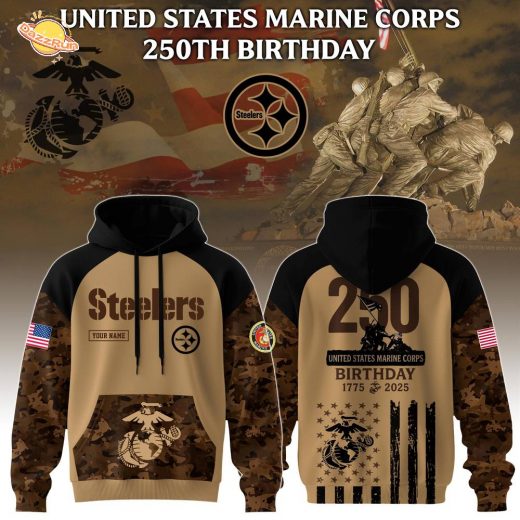 Special Edition Hoodie – Pittsburgh Steelers x U.S.M.C 250th Birthday-3D Unisex Hoodie