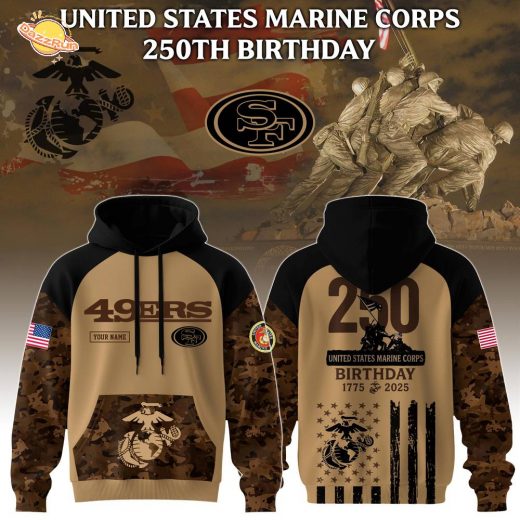 Special Edition San Francisco 49ers x U.S.M.C 250th Birthday-3D Unisex Hoodie