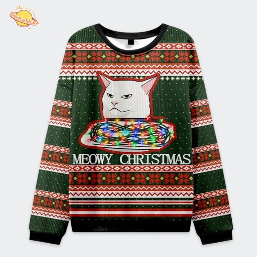 Stop Eating The Tinsel Cat Couple Christmas Ugly Sweat