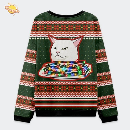 Stop Eating The Tinsel Cat Couple Christmas Ugly Sweat
