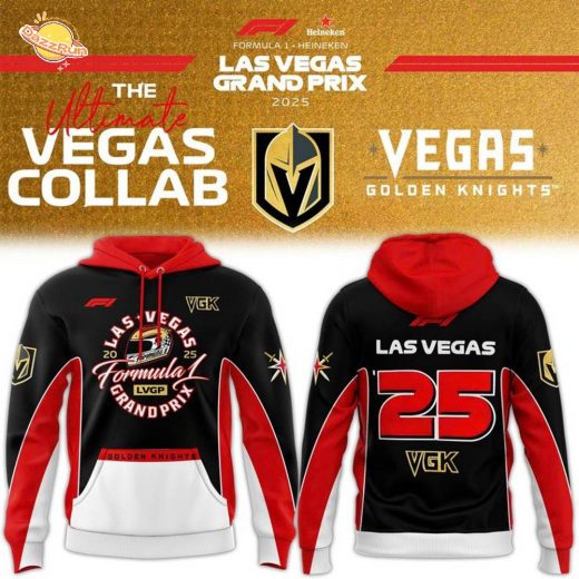 Vegas Golden Knights 2025 F1 Las Vegas GP Hoodie 2025 Vegas Golden Knights 2025 F1 Las Vegas GP Hoodie 2025