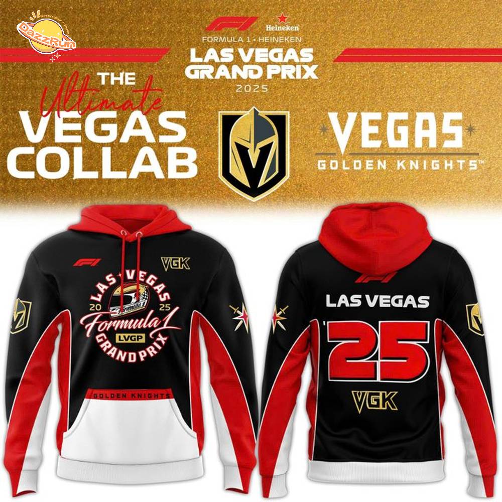 Vegas Golden Knights 2025 F1 Las Vegas GP Hoodie 2025 Vegas Golden Knights 2025 F1 Las Vegas GP Hoodie 2025