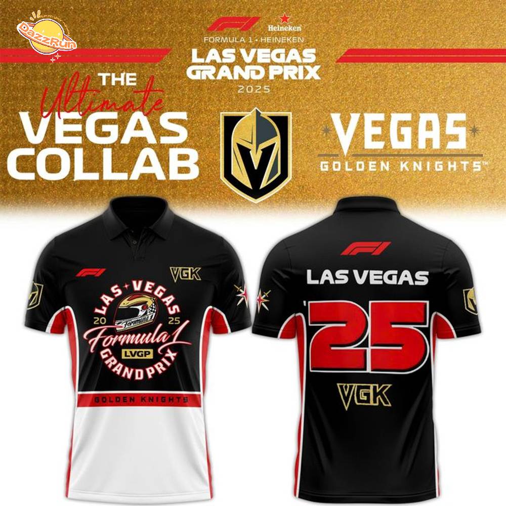 Vegas Golden Knights 2025 F1 Las Vegas GP Polo Vegas Golden Knights 2025 F1 Las Vegas GP Polo
