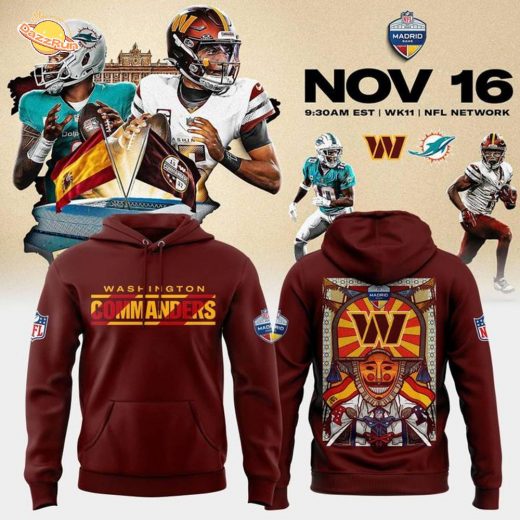 Washington Commanders 2025 NFL Madrid Game Hoodie