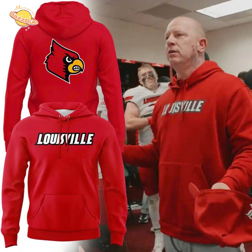 2025 Coach Jeff Brohm Louisville Cardinals Hoodie 2025 Coach Jeff Brohm Louisville Cardinals Hoodie