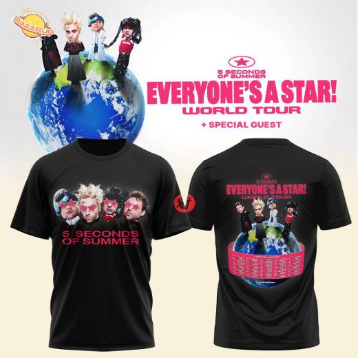 5 Seconds Of Summer — “Everyone’s A Star!” Black Tee