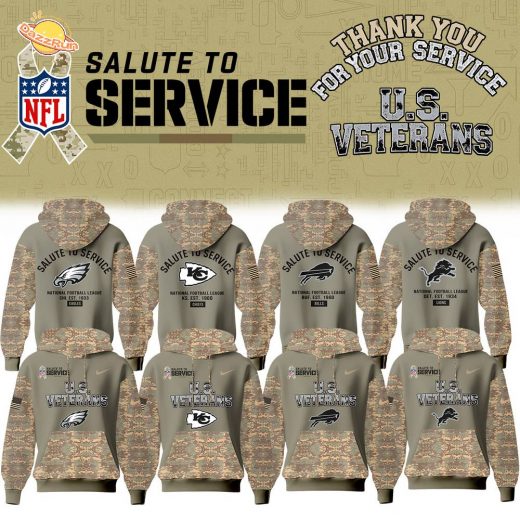 All Team NFL Thank You For Your Service U.S VETERANS – Hoodie
