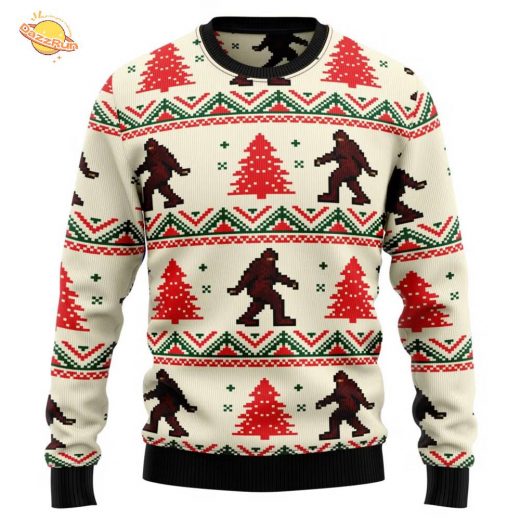 Amazing Bigfoot Ugly Christmas Sweater