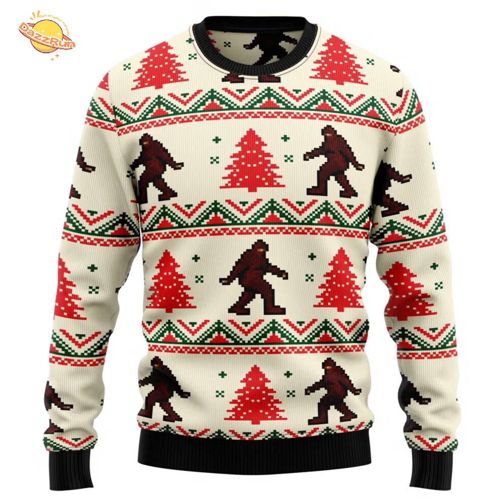 Amazing Bigfoot Ugly Christmas Sweater Amazing Bigfoot Ugly Christmas Sweater