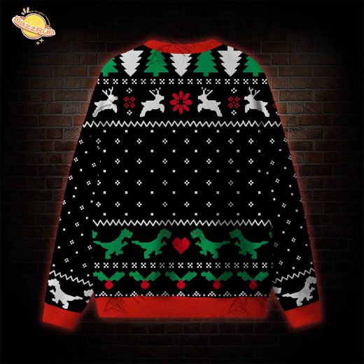 Christmas Dinosaur Ugly Sweatshirts