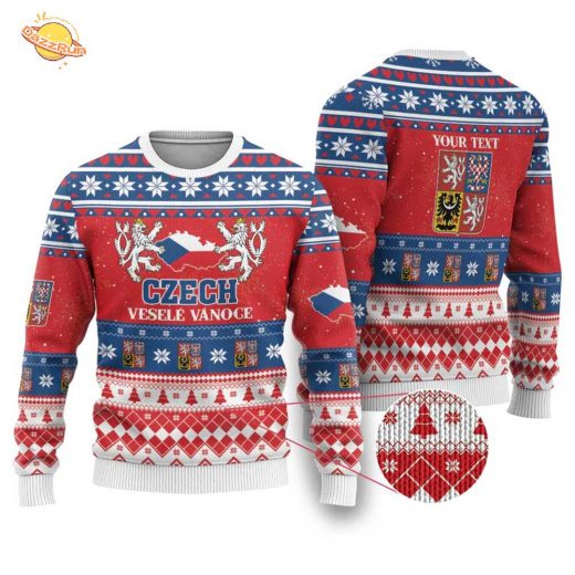 Czech Republic Christmas Ugly Christmas Sweater Czechia Vesele Vanoce
