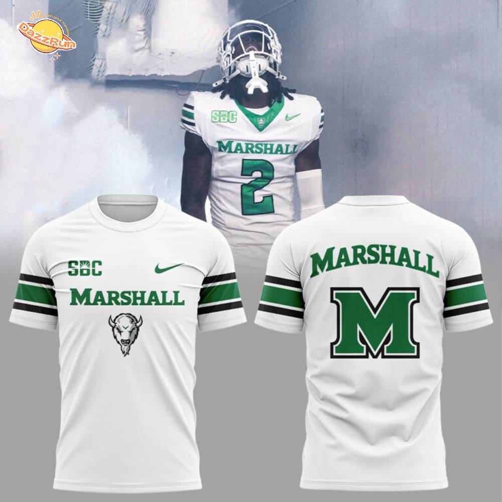 Marshall Football White Uniform. In The Mountains Combo Shirt Marshall Football White Uniform. In The Mountains Combo Shirt