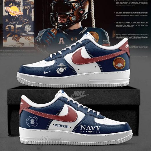 Navy Midshipmen 250th Anniversary Uniform Special Edition AF1 Sneakers