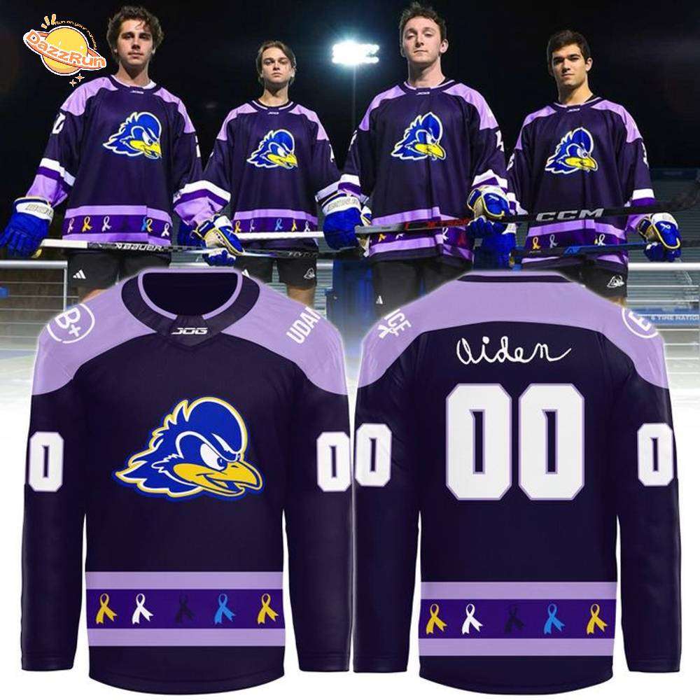 Delaware Men’s Ice Hockey x 2025 Hockey Fights Cancer Jersey Delaware Men’s Ice Hockey x 2025 Hockey Fights Cancer Jersey