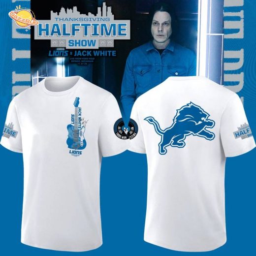 Detroit Lions x Jack White Thanksgiving Halftime Show White Tee