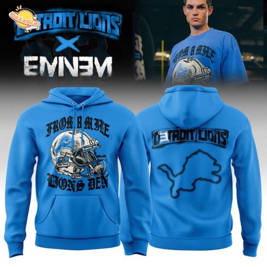 Eminem x Detroit Lions “Thanksgiving Halftime Show” Limited Edition Blue Hoodie Eminem x Detroit Lions “Thanksgiving Halftime Show” Limited Edition Blue Hoodie