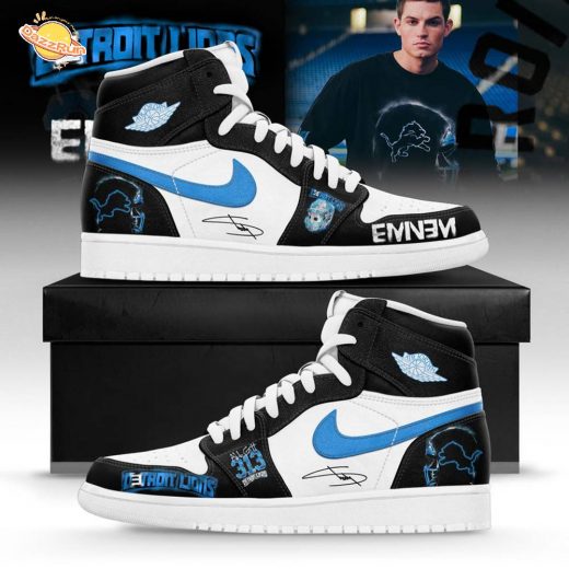 Eminem x Detroit Lions “Thanksgiving Halftime Show” Limited Edition Custom AJ1 Sneakers