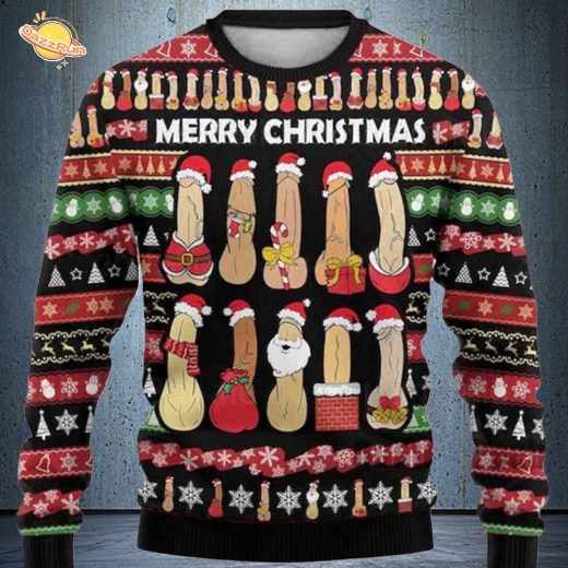 Funny, retro, and ugly Christmas sweater