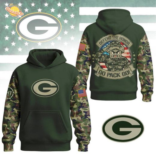 Green Bay Packers Military Camo Hoodie – Defend The Honor Go Pack