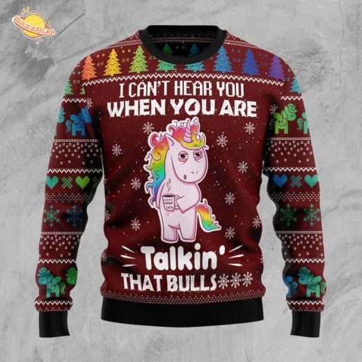 I Can‘t Hear You Unicorn – Ugly Christmas Sweat