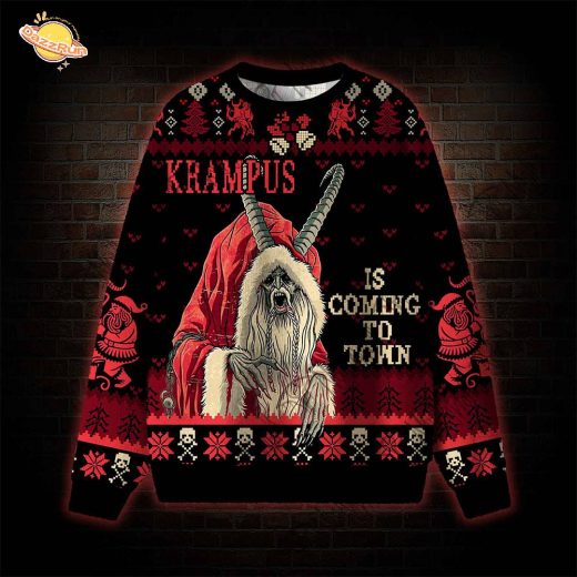 Krampus is Coming to Town Ugly Sweatshirts