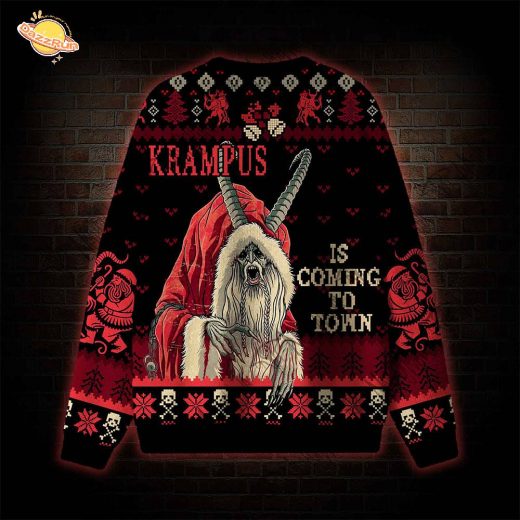 Krampus is Coming to Town Ugly Sweatshirts