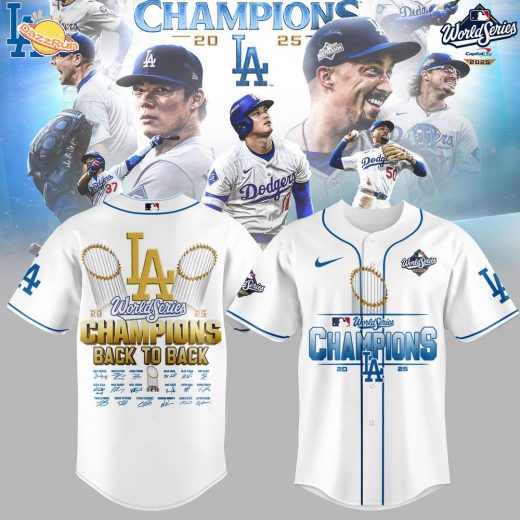 Los Angeles Dodgers 2025 World Series Jersey BACK to BACK