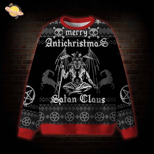 Merry Antichristmas Satan Claus Satanic Ugly Sweatshirts Merry Antichristmas Satan Claus Satanic Ugly Sweatshirts