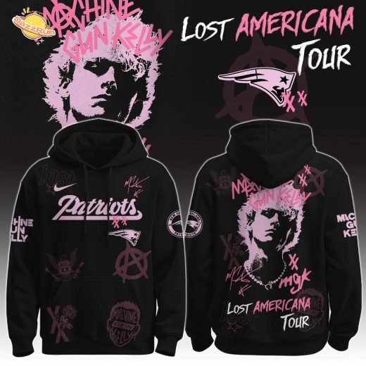 NE Patriots x MGK ” The Lost Americana Tour ” Hoodie Limited Edition