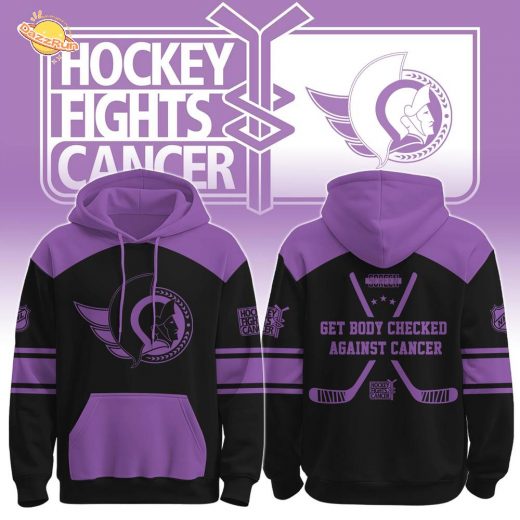 OS x Hockey Fights Cancer Hoodie 2025 Black