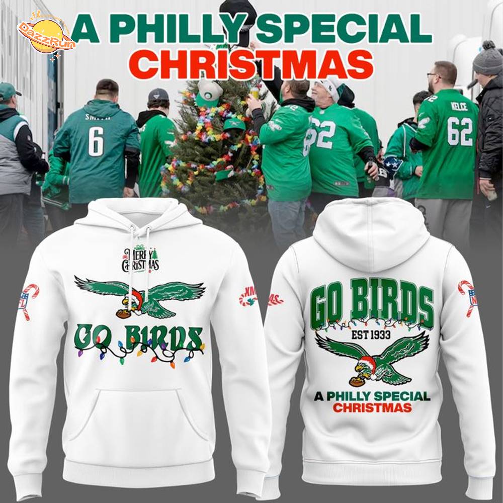 Philadelphia Eagles Merry Christmas 2025 White Hoodie Philadelphia Eagles Merry Christmas 2025 White Hoodie