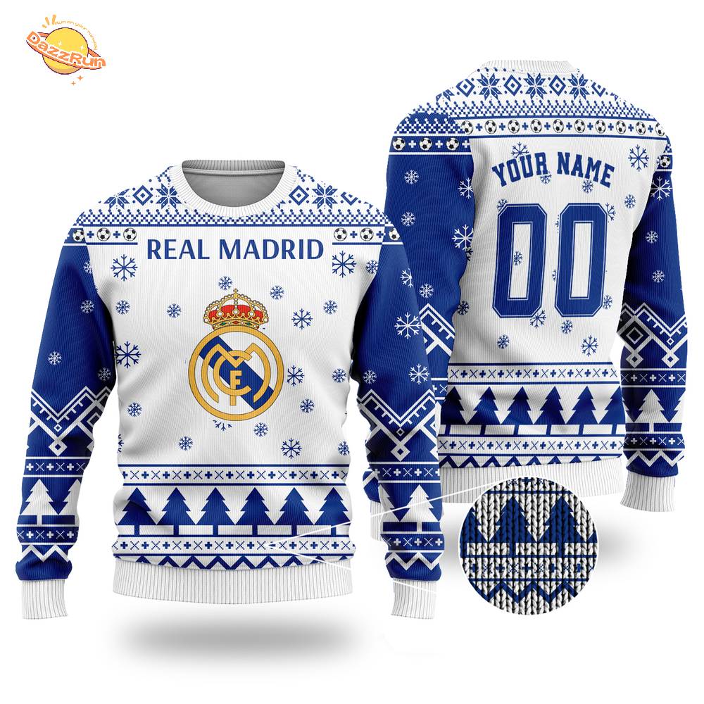 Real Madrid Custom Ugly Christmas sweater Real Madrid Custom Ugly Christmas sweater
